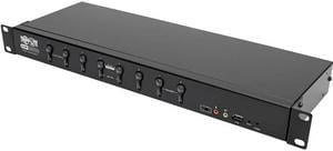 Tripp Lite 8-Port DVI/USB KVM Switch with Audio and USB 2.0 Peripheral Sharing, 1U Rack-Mount, Dual-Link, 2560 x 1600 (B024-DUA8-DL)