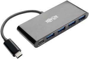 Tripp Lite 4-Port USB 3.1 Hub, 4x USB-A, Thunderbolt 3—PD Charging, Black (U460-004-4AB-C)