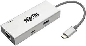 Tripp Lite USB C Docking Station 4k @ 30Hz w/ USB Hub, HDMI Gbe USB Type C (U442-DOCK13-S)