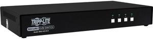 Tripp Lite 4 Port Secure KVM Switch, HDMI to DisplayPort, Single Monitor, 4K, NIAP PP3.0 Certified, Audio, Common Access Card, TAA-Compliant (B002-HD1AC4)