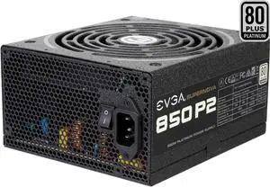 EVGA SuperNOVA 850 P2 220-P2-0850-X1 80+ PLATINUM 850W Fully Modular EVGA ECO Mode Includes FREE Power On Self Tester Power Supply
