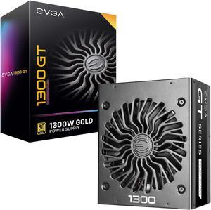 EVGA SuperNOVA 1300 GT, 80 Plus Gold 1300W, Fully Modular, Eco Mode with FDB Fan, 100% Japanese Capacitors, 10 Year Warranty, Includes Power ON Self Tester, Compact 180mm Size, 220-GT-1300-X1