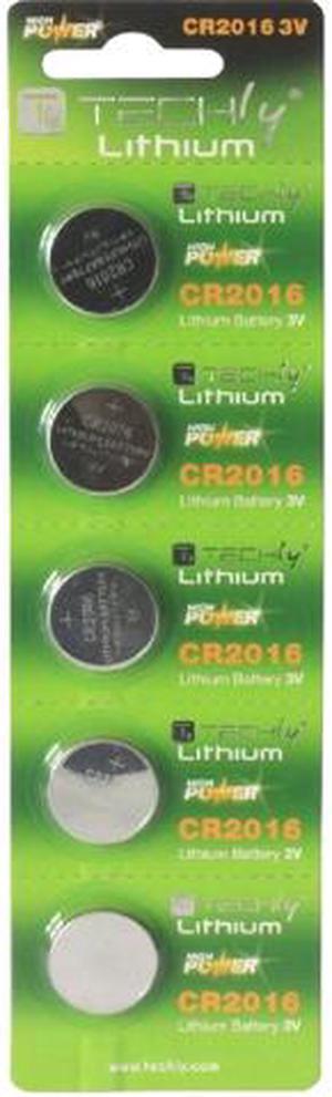 Techly IBT-KCR2016 5-pack Button Lithium Battery Batteries