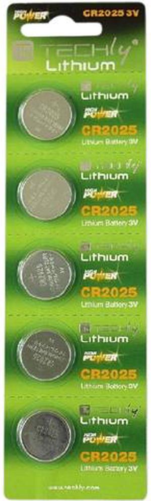 Techly IBT-KCR2025 5-pack 150mAh Lithium Button Batteries Batteries