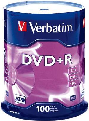 Verbatim 4.7 GB 16X DVD+R 100 Packs Disc Model 95098