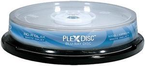 PlexDisc 50GB 6X BD-R DL White Inkjet Hub Printable 10 Packs Disc Model 645-212