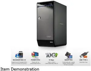 Mediasonic USB 3.1 Type C 8 Bay 3.5” SATA Hard Drive Enclosure – USB 3.1 Gen 2 10Gbps support UASP / S.M.A.R.T (H82-SU31C)