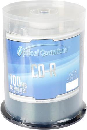 Optical Quantum 700MB 52X CD-R 100 Packs Silver Top Disc Model OQCD52ST