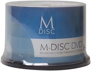 M-Disc 4.7GB Inkjet Printable DVD+R Archival Recordable Media - 50 Disc Model MDDPR04WIP-50