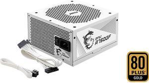 MSI - MPG A750GF WHITE, 80 GOLD Full Modular Gaming PSU, Japanese Electrolytic capacitor, 750W ATX Power Supply