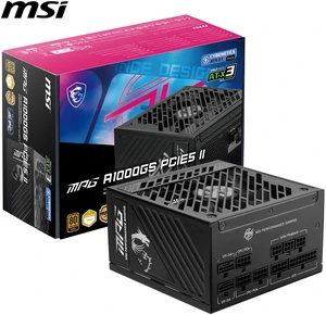 MSI MPG A1000GS PCIE5 II, Fully Modular Gaming 1000W Power Supply, 80+ Gold, Dual 12V-2x6 Cables, Server-Grade Capacitor, ATX 3.1 & PCIe 5.1 Ready, Low-Noise, 8-pin PCIe x 3, 10 Year Warranty MSI MPG A1000GS PCIE5 II, Fully Modular Gaming 1000W Power Supply, 80+ Gold, Dual 12V-2x6 Cables, Server-Grade Capacitor, ATX 3.1 & PCIe 5.1 Ready, Low-Noise, 8-pin PCIe x 3, 10 Year Warranty