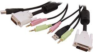 StarTech.com 10 ft. 4-in-1 USB Dual Link DVI-D KVM Switch Cable w/ Audio & Microphone DVID4N1USB10