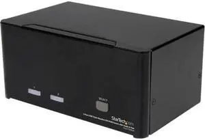 StarTech.com 2 Port Triple Monitor DVI USB KVM Switch with Audio & USB 2.0 Hub