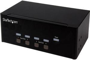 StarTech.com 4-port KVM Switch with Dual VGA and 2-port USB Hub - USB 2.0