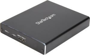 StarTech.com SM22BU31C3R USB 3.1 SSD Enclosure - 10 Gbps - Aluminum - External Hard Drive Enclosure - M.2 to SATA - Raid Drive Enclosure