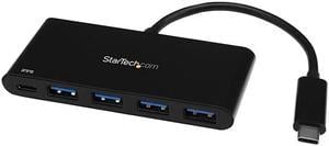 StarTech.com HB30C4AFPD 4 Port USB C Hub w/ Power Delivery - USB-C to 4x A - 4 Port USB Hub - USB 3.0 Hub - USB-C to USB Adapter - USB Multiport Hub