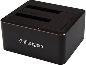 StarTech.com Dual Bay SATA HDD Docking Station for 2 x 2.5/3.5" SATA SSDs/HDDs - USB 3.0 - SATA Hard Drive Docking Station