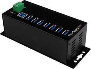 StarTech.com HB30A7AME 7-Port Industrial USB 3.0 Hub with External Power Adapter - ESD & 350W Surge Protection (HB30A7AME)
