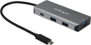 StarTech.com HB31C3A1CPD3 4-Port USB-C Hub 10 Gbps with Power Delivery & 9.8" Attached Host Cable - 3x USB-A & 1x USB-C (HB31C3A1CPD3)