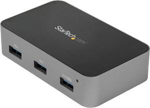 StarTech.com HB31C4AS 4-Port USB C Hub - USB 3.1 Gen 2 (10Gbps) to 4x USB A - Powered - Universal Power Adapter Included (HB31C4AS)