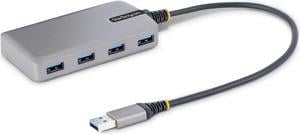 StarTech.com 4-Port USB Hub - USB 3.0 5Gbps, Bus Powered, USB-A to 4x USB-A Hub w/ Optional Auxiliary Power Input - Portable Desktop/Laptop USB Hub, 1ft/30cm Cable, USB Expansion Hub 5G4AB-USB-A-HUB