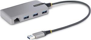 StarTech.com 3-Port USB Hub with Ethernet - 3x USB-A Ports - Gigabit Ethernet (RJ-45) - USB 3.0 5Gbps - Bus-Powered - 1ft/30cm Long Cable - Portable Laptop USB Hub Adapter w/ GbE 5G3AGBB-USB-A-HUB