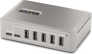 StarTech 10-Port USB-C Hub - 8x USB-A/2x USB-C - Self-Powered w/65W Power Supply - USB 3.1 10Gbps - Desktop/Laptop USB Hub w/USB-IF Certified 3ft Locking Cable, USB C Hub