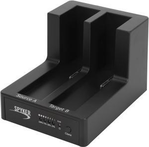 SYBA USB 3.0 2.5" & 3.5" Dual bay Black SATA III, HDD Docking Station for Easy Clone and Backup, CL-ENC50060