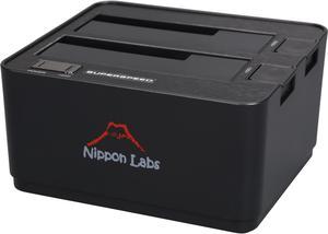 Nippon Labs NL-ST0022A 2.5" & 3.5" SATA I/II/III USB 3.0 2-Bay Hard Drive Docking Station, Beige