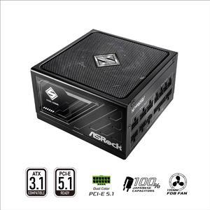ASRock Steel Legend SL-1000G 1000W 80 PLUS GOLD & Cybenetics PLATINUM Full Modular Power Supply, ATX3.1 & PCIe5.1 Ready with Dual Color 12V-2x6 Cable, 10 Years Warranty
