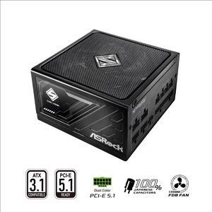 ASRock Steel Legend SL-750G 750W 80 PLUS GOLD & Cybenetics PLATINUM Full Modular Power Supply, ATX3.1 & PCIe5.1 Ready with Dual Color 12V-2x6 Cable, 10 Years Warranty
