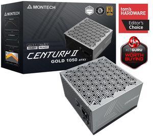 MONTECH CENTURYII - 1050W High-End ATX Gaming Power Supply - 80 Plus Gold & Cybenetics Platinum - Fully Modular -  ATX 3.1 & PCIe 5.1 Ready with 12V-2x6 Cable - 10 Years Warranty