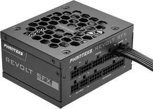 Phanteks Revolt SFX 850W 80PLUS Platinum, Super Compact SFX form factor, ATX 3.0, PCIe 5.0 Power Supply, Fully Modular, Platinum-rated efficiency, Silent fan, Black