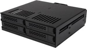 ICY DOCK 4 x 2.5 SSD to 5.25 Drive Bay Hot Swap Backplane Cage Mobile Rack Comparable to Tray-less Design - ExpressCage MB324SP-B