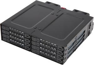 ICY DOCK ToughArmor MB998IP-B Rugged Full Metal 8 Bay 2.5" SAS/SATA SSD&HDD (7mm) Backplane Cage for External 5.25" Bay