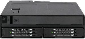 ICY DOCK ToughArmor MB602SPO-B 2 x 2.5" SAS/SATA SSD/HDD & (Ultra) Slim ODD Backplane Cage for External 5.25" Bay