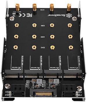 SilverStone SDP11 3.5" Device Bay to Four M.2 SATA Adapter