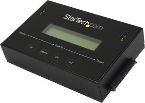 StarTech.com SATDUP11 2.5" & 3.5" Black 2 - SATA Data & Power Combo (7+15 pin) Receptacle Standalone 2.5 / 3.5" SATA Hard Drive Duplicator and Eraser