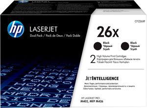 HP 26X - 2-pack - High Yield - black - original - LaserJet - toner cartridge (CF226XD) - for LaserJet Pro M402, MFP M426