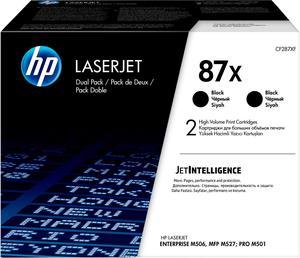 HP 87X 2-pack High Yield Black Original LaserJet Toner Cartridges, ~18,000