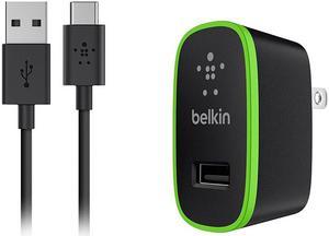 BELKIN COMPONENTS F7U001TT06-BLK USB-C TO USB-A CABLE WITH UNIVERSAL HOME CHARGER