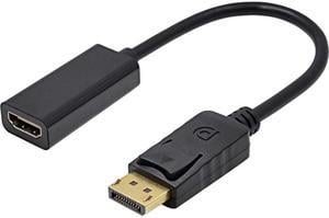 Corn DisplayPort Male to HDMI Female Converter Adapter M/F HD 1080P AV Converter for Lenovo Dell HP and other Brand
