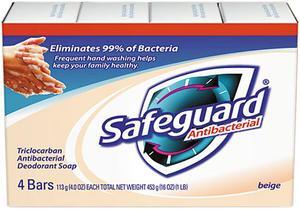 Procter & Gamble Safeguard PGC08833 Bath Soap, Beige, 4oz Bar, 48/Carton