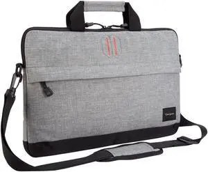 Targus Strata TSS63204US Carrying Case (Sleeve) for 15.6" Notebook - Pewter, Gray - Damage Resistant Interior - Polyester Body - Shoulder Strap, Handle - 2.2" Height x 10.4" Width x 13.3" Depth