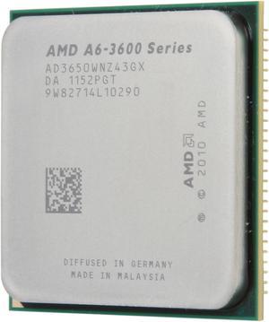 AMD A6-3650 - A-Series APU (CPU + GPU) Llano Quad-Core 2.6 GHz Socket FM1 100W AMD Radeon HD 6530D Desktop APU (CPU + GPU) with DirectX 11 Graphic - AD3650WNZ43GX