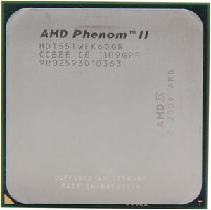 AMD Phenom II X6 1055T - Phenom II X6 Thuban 6-Core 2.8GHz (3.3GHz Turbo Boost) Socket AM3 95W Desktop Processor - HDT55TWFK6DGR