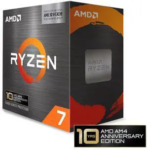 AMD Ryzen 7 5800X3D 10th Anniversary Edition - Ryzen 7 5000 Series Vermeer (Zen 3) 8-Core 3.4 GHz Socket AM4 105W Desktop CPU Processor - 100-100000651POF AMD Ryzen 7 5800X3D 10th Anniversary Edition - Ryzen 7 5000 Series Vermeer (Zen 3) 8-Core 3.4 GHz Socket AM4 105W Desktop CPU Processor - 100-100000651POF