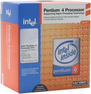 Intel Pentium 4 531 - Pentium 4 Prescott Single-Core 3.0 GHz LGA 775 Processor - BX80547PG3000EK