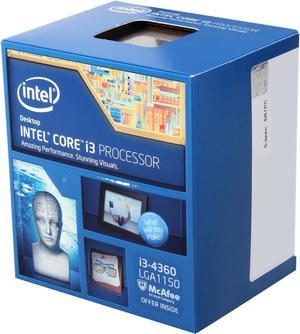 Intel Core i3-4360 - Core i3 4th Gen Haswell Dual-Core 3.7 GHz LGA 1150 54W Intel HD Graphics 4600 Desktop Processor - BX80646I34360