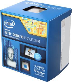 Intel Core i5-4690K - Core i5 4th Gen Devil's Canyon Quad-Core 3.5 GHz LGA 1150 88W Intel HD Graphics 4600 Desktop Processor - BX80646I54690K